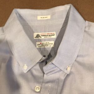 J Crew blue oxford Thomas Mason line Medium